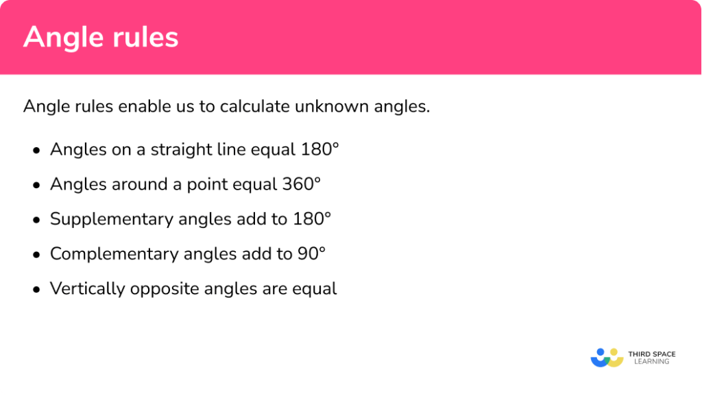 Angle Rules Gcse Maths Steps Examples Worksheet