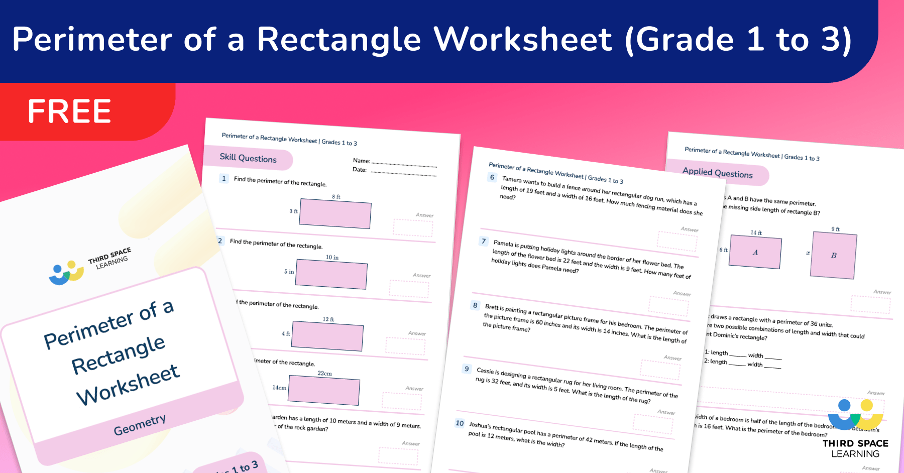 FREE Perimeter Of A Rectangle Worksheet