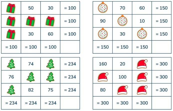 Christmas maths activity