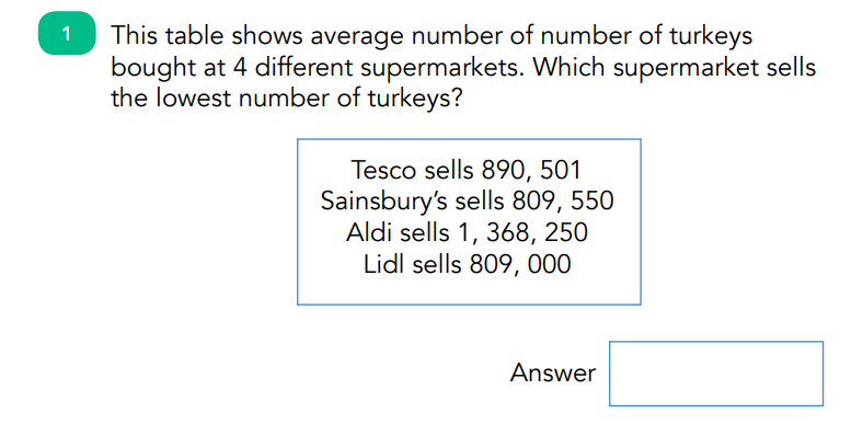 Christmas Maths Quiz Reasoning Question 2