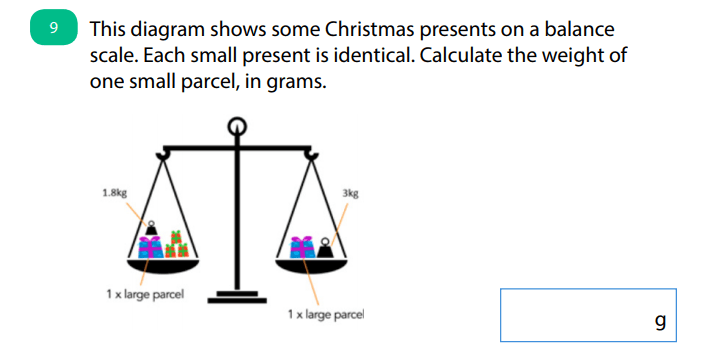 Question 9 taken from our Christmas Maths Quiz