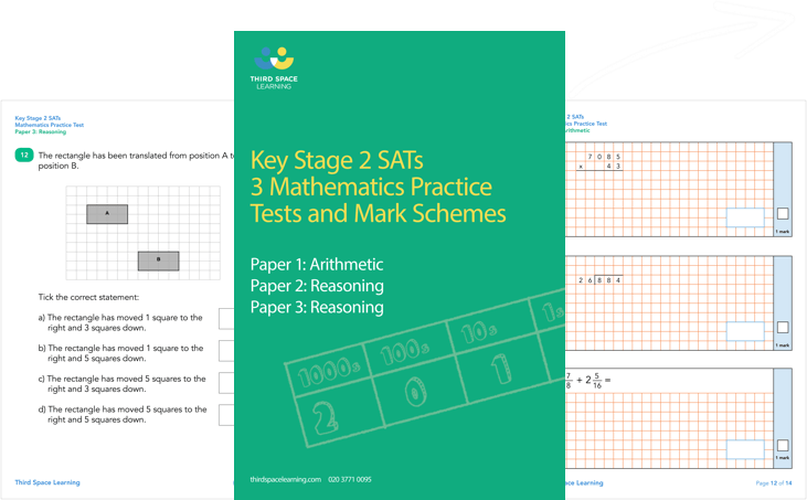  FREE Set Of 3 KS2 Maths SATs Practice Papers Pack 1 