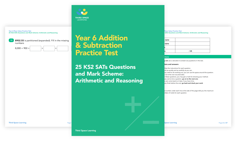 [FREE] KS2 SATs Addition and Subtraction Questions - Year 6 Test