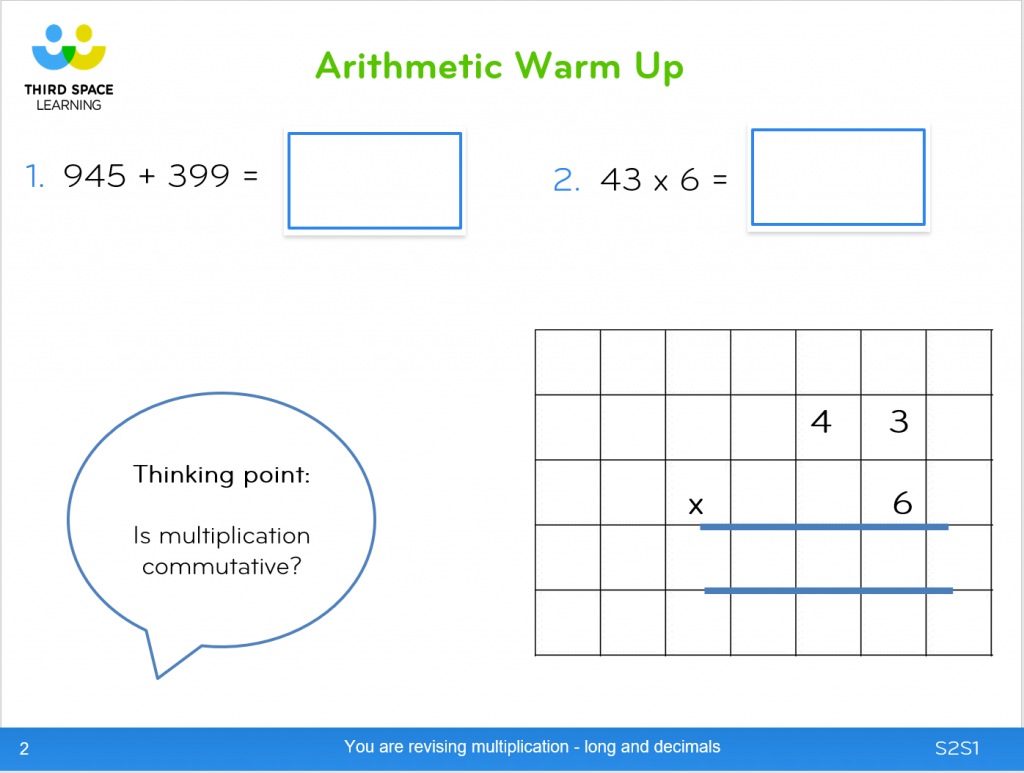 Warm up for KS2 SATs lesson