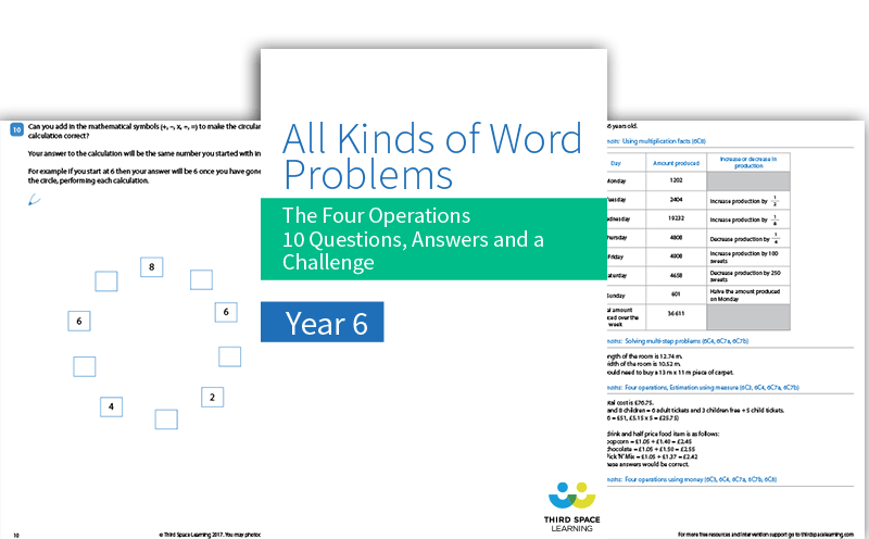All Kinds of Word Problems Four Operations