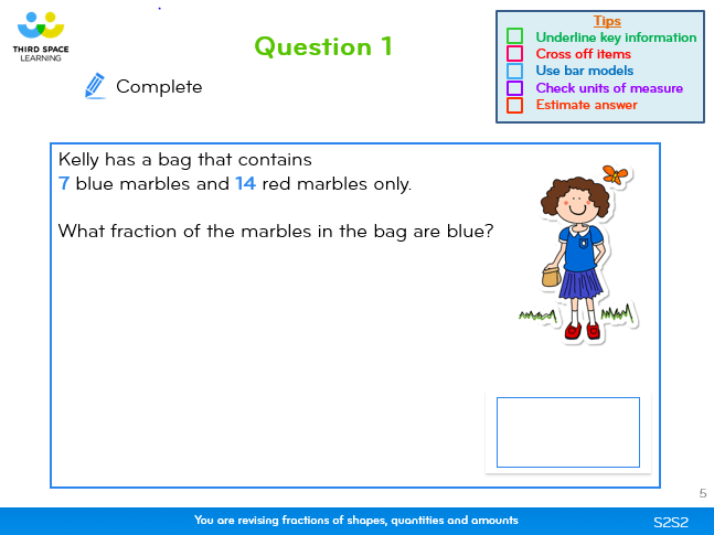 A SATs practice question designed to be used in a 1-to-1 session on our SATs Booster Intervention Programme