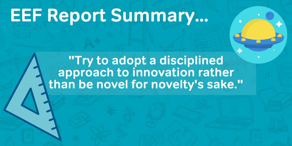 Guidance for school leaders from the EEF Report on Putting Evidence To Work