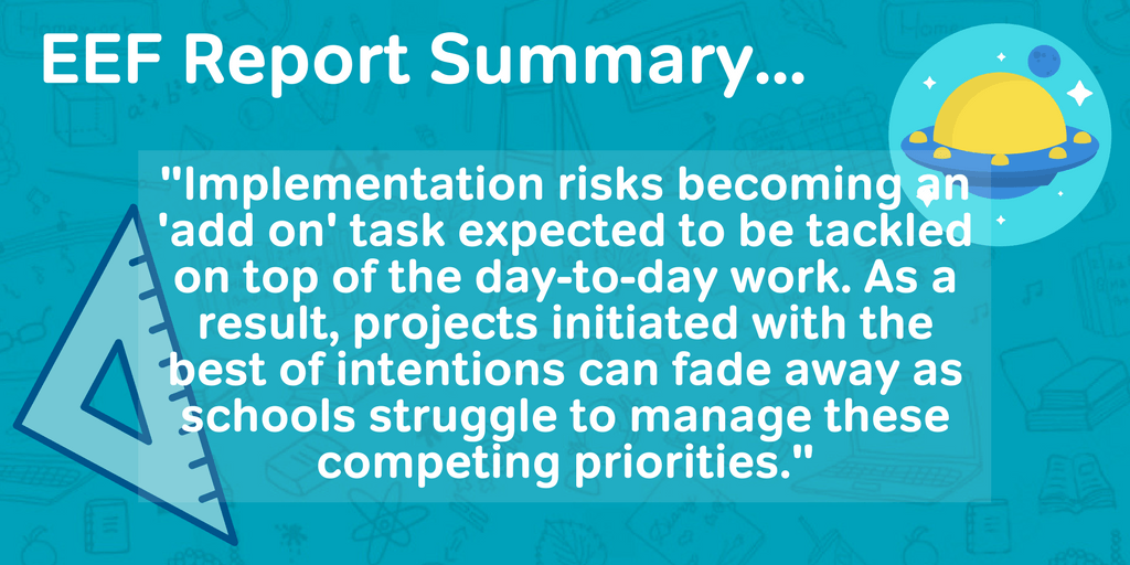 Guidance for school leaders from the EEF Report on Putting Evidence To Work