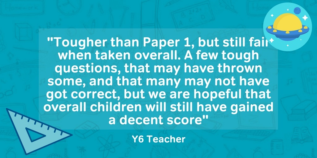 Year 6 SATs 2018 quote