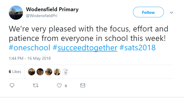 KS2 Maths SATs Results Tweet