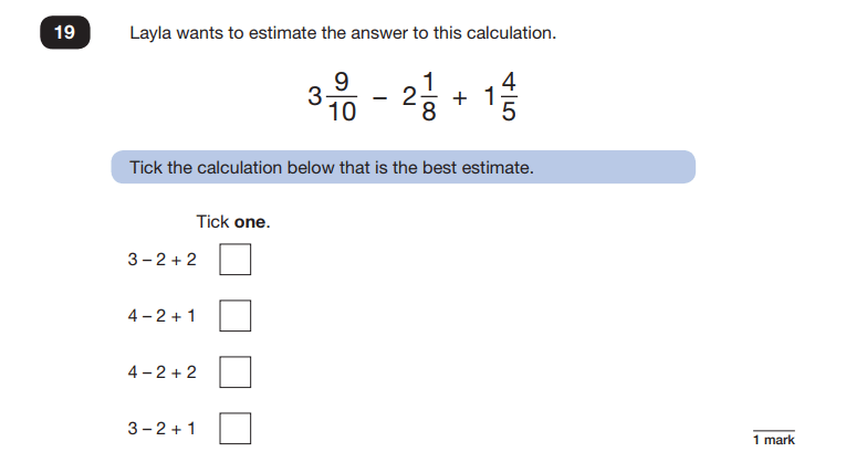 Paper 2 Question 19 Maths SATs 2018