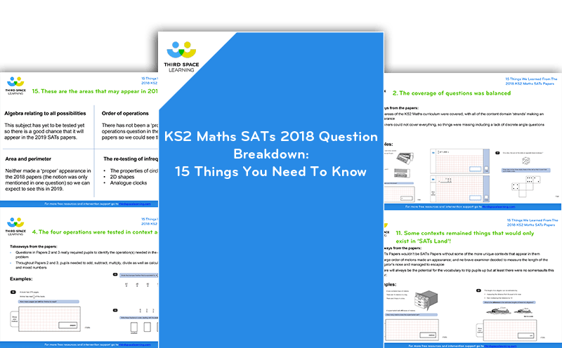 2018 SATs Question Breakdown - Teacher Resource