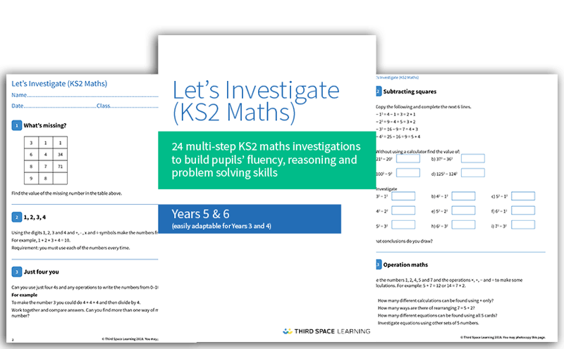 Let's Investigate: KS2 Maths Activities