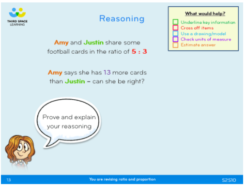 metacognition in the classroom: lesson slide on reasoning
