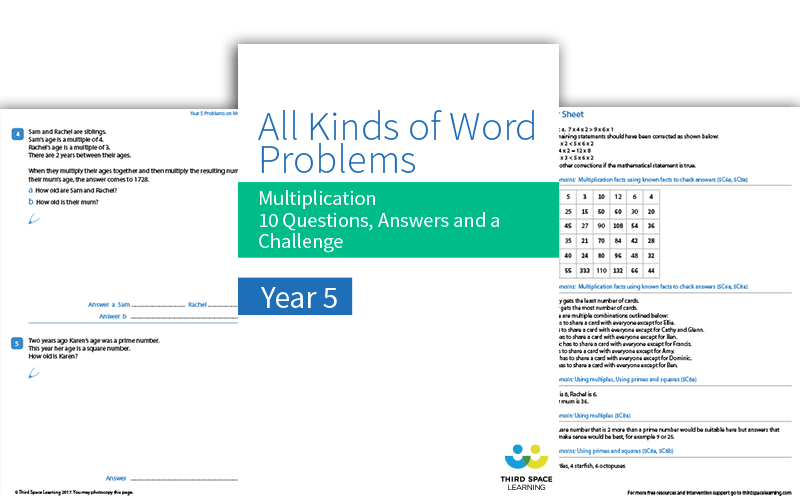 All Kinds of Word Problems Multiplication
