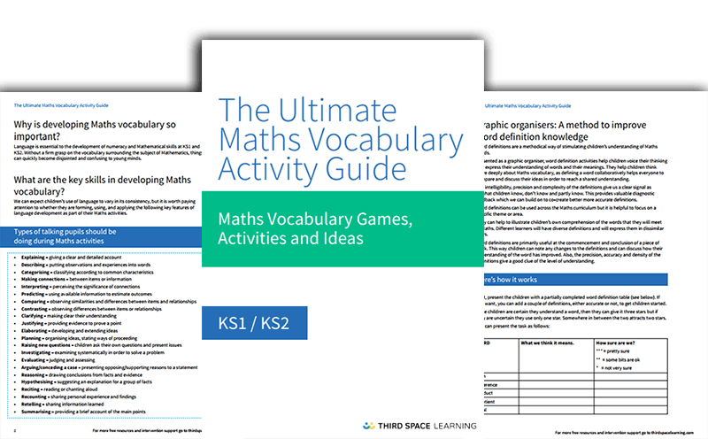 Ultimate Maths Vocabulary Activity Guide
