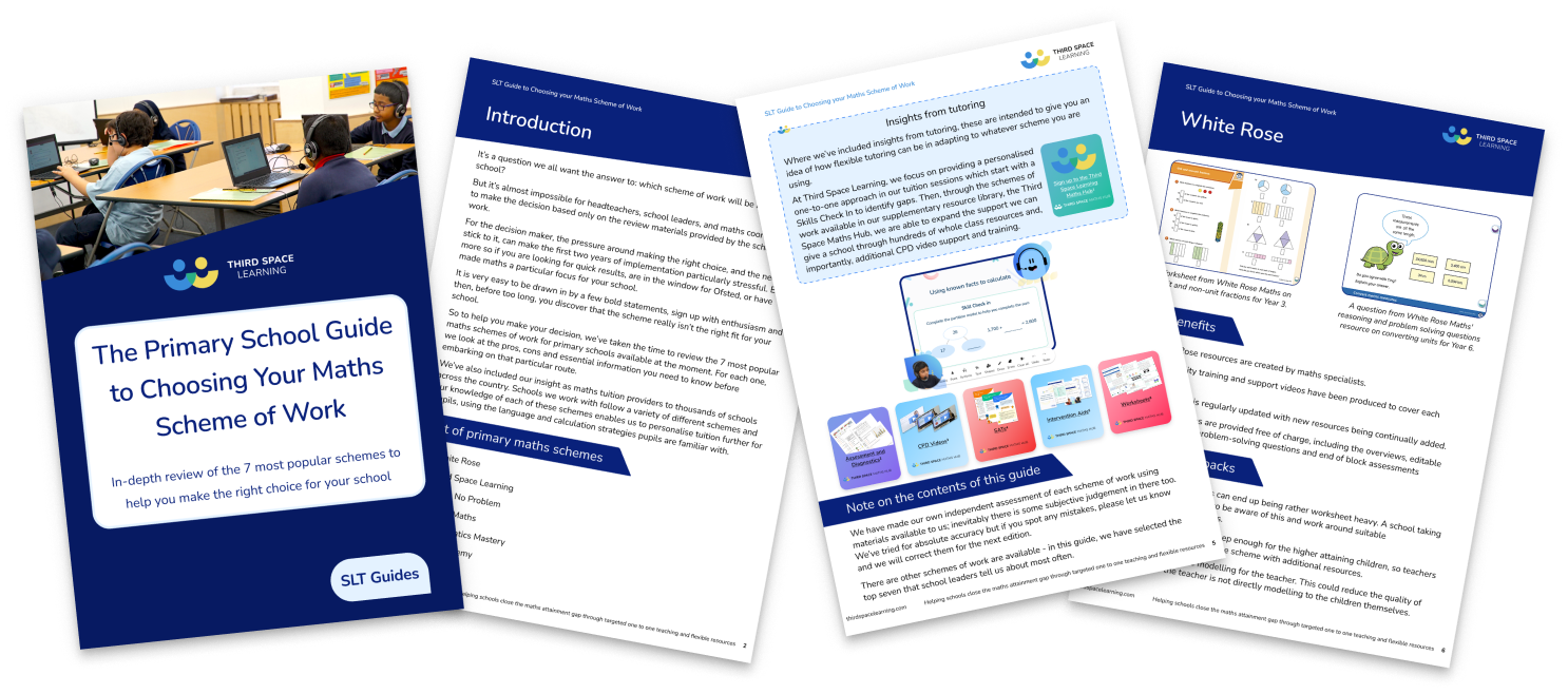 The Primary School Guide to Choosing Your Maths Scheme of Work