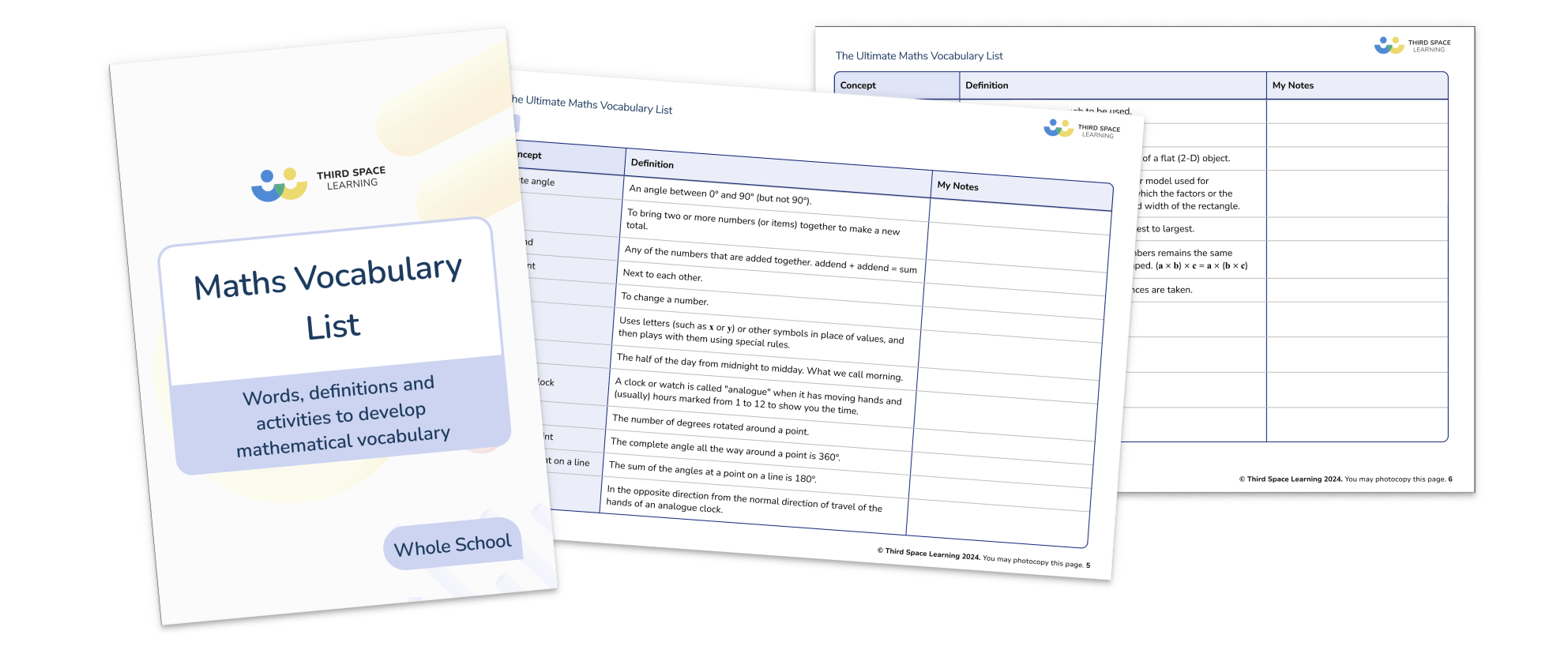 Ultimate Maths Vocabulary Activity Guide