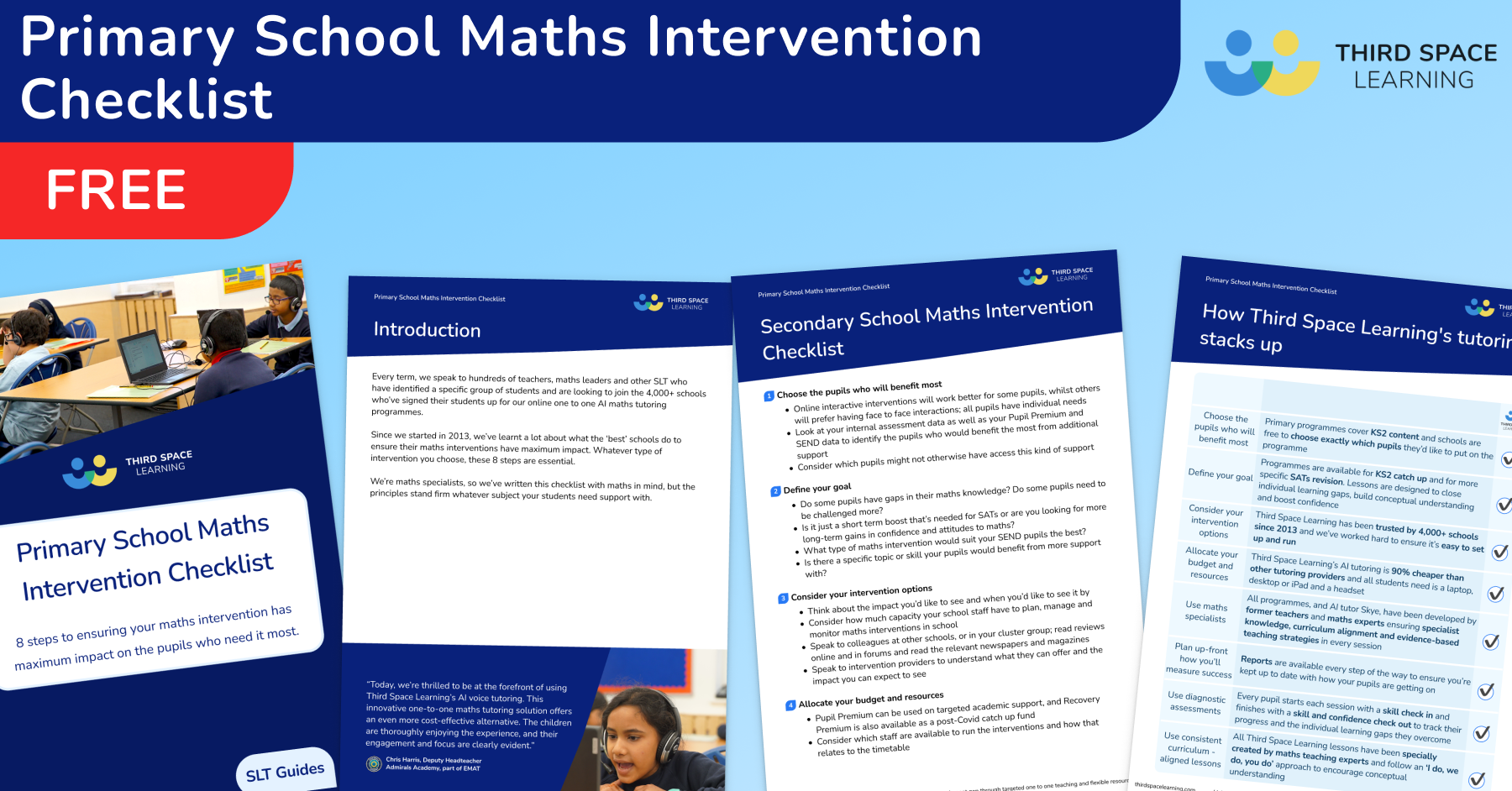 [FREE] Primary School Maths Intervention Checklist