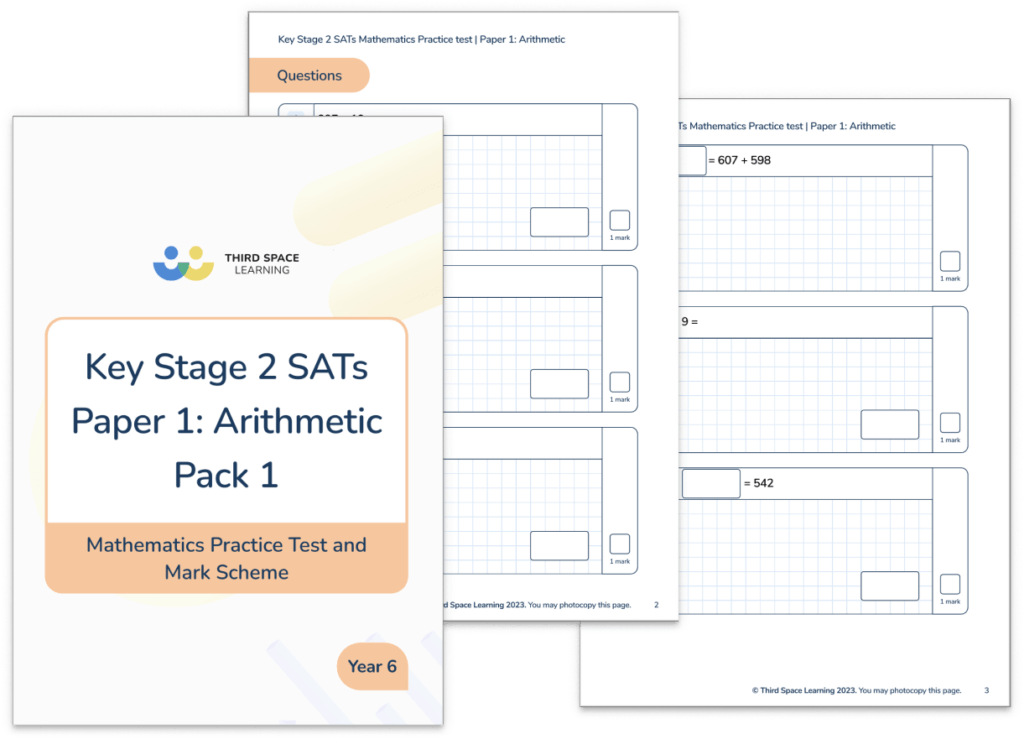 [FREE] KS2 Maths SATs Arithmetic Practice Paper (Pack 1)