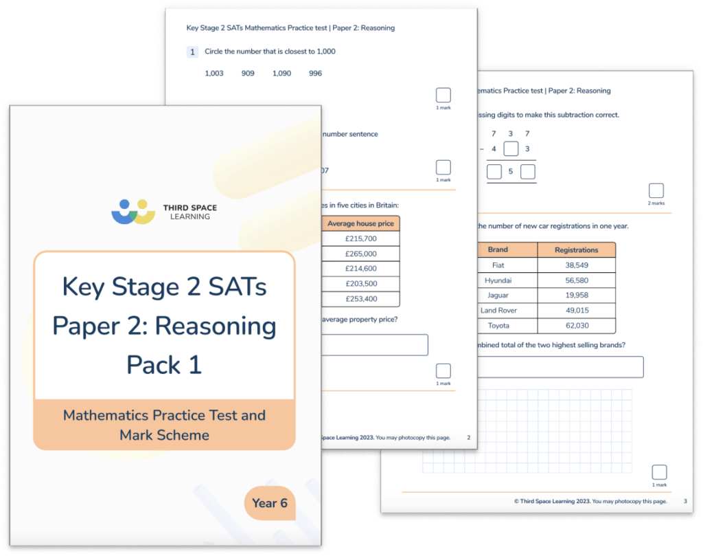 [FREE] KS2 Maths SATs Reasoning Practice Paper (Pack 1)