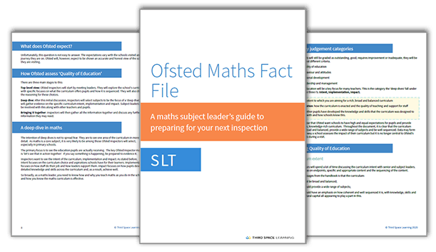 Ofsted Maths Fact File Image, Third Space Learning