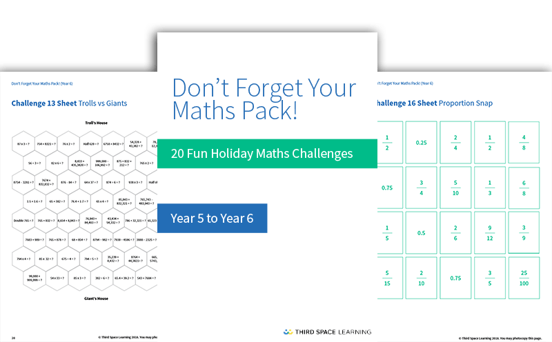 20 Fun Holiday Maths Challenges For Pupils In Upper Key Stage 2
