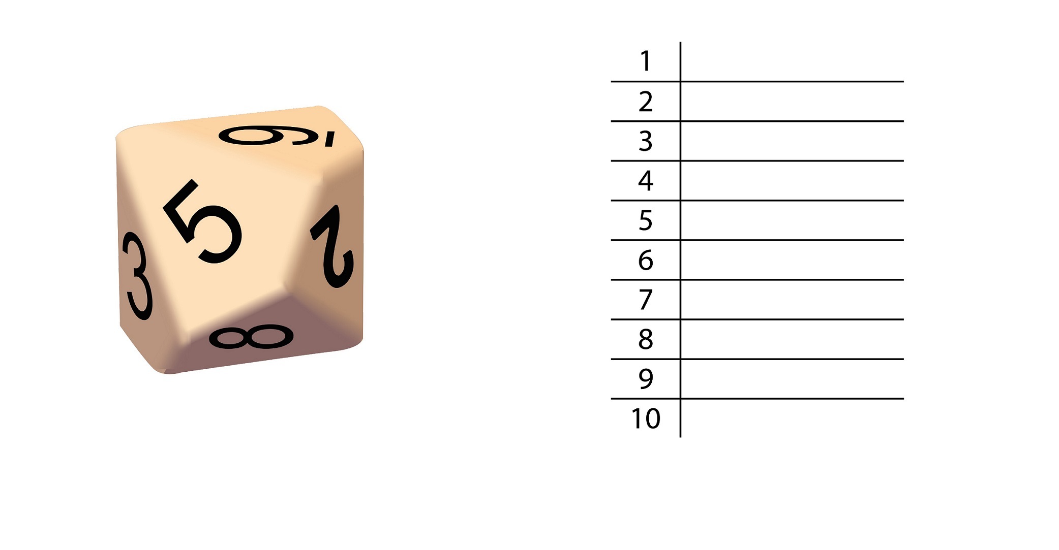 Dice and tally chart - place value games for ks2