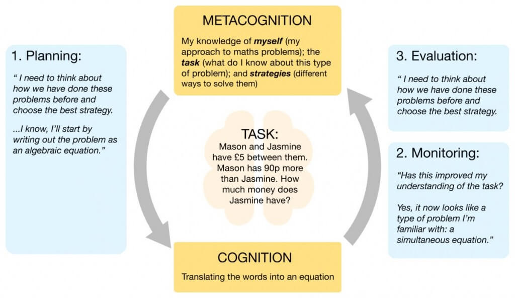 Cognition and Metacognition as applied to a primary maths problem
