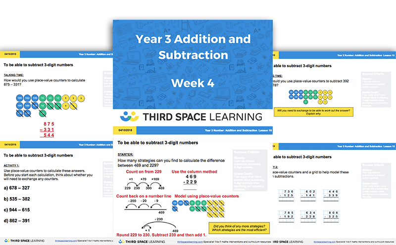 Year 3 Addition and Subtraction Week 4