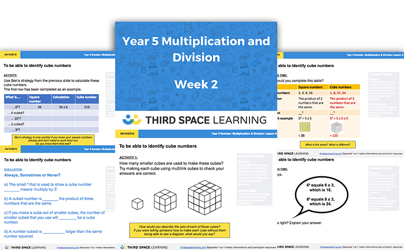 Year 5 Multiplication and Division Week 2