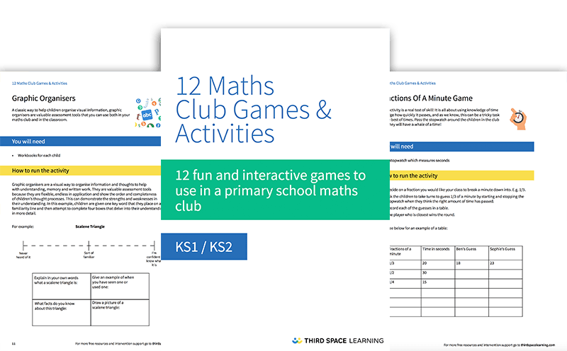 12 Maths Club Activities for Primary Schools