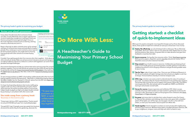 A Headteachers Guide to Maximising Your Primary School Budget