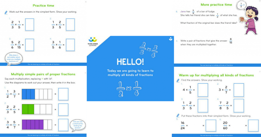 Gap plugging pack - multiplying and dividing fractions
