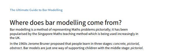 History Of Bar Modelling