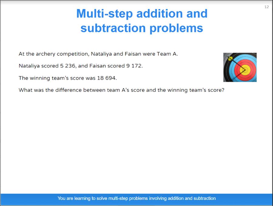 year 6 maths multi step problem matr lesson example
