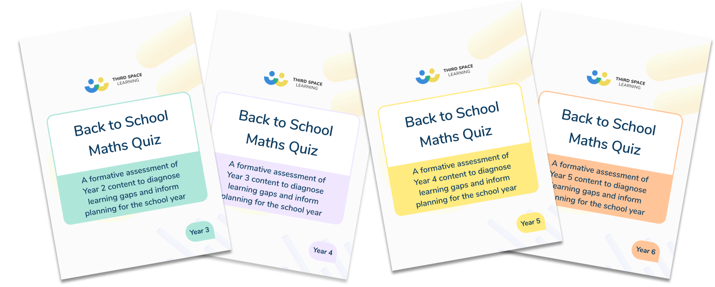 Back To School Maths Quiz (Diagnostic)