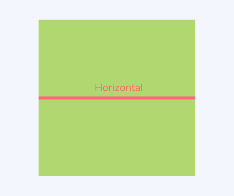 horizontal line across a square