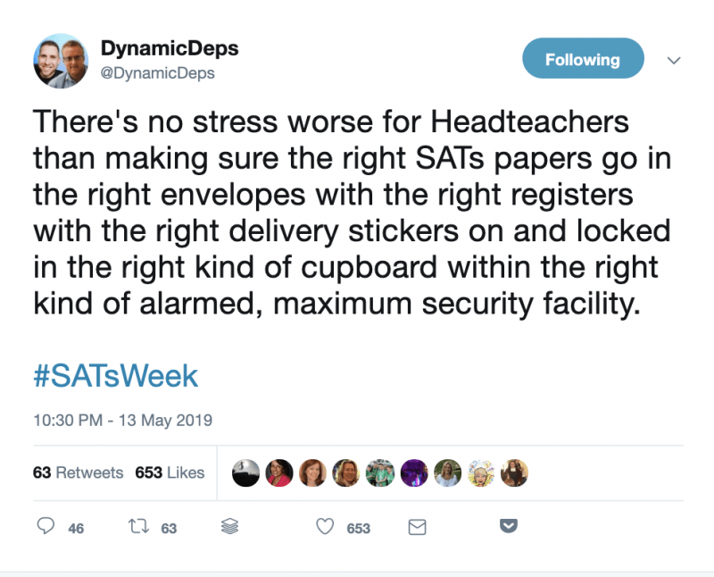 SATs stress for headteachers