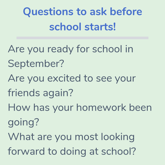back to school tips for parents - question to ask your child