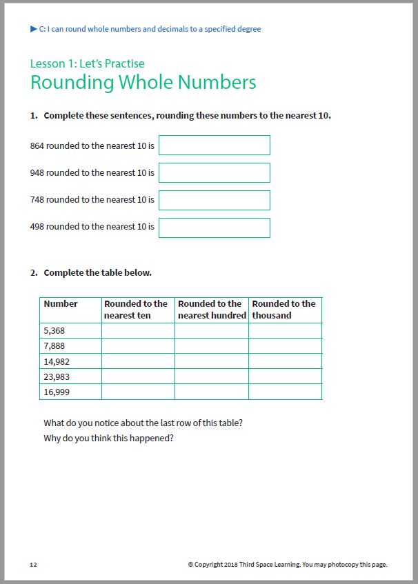 TSL Year 6 revision paper