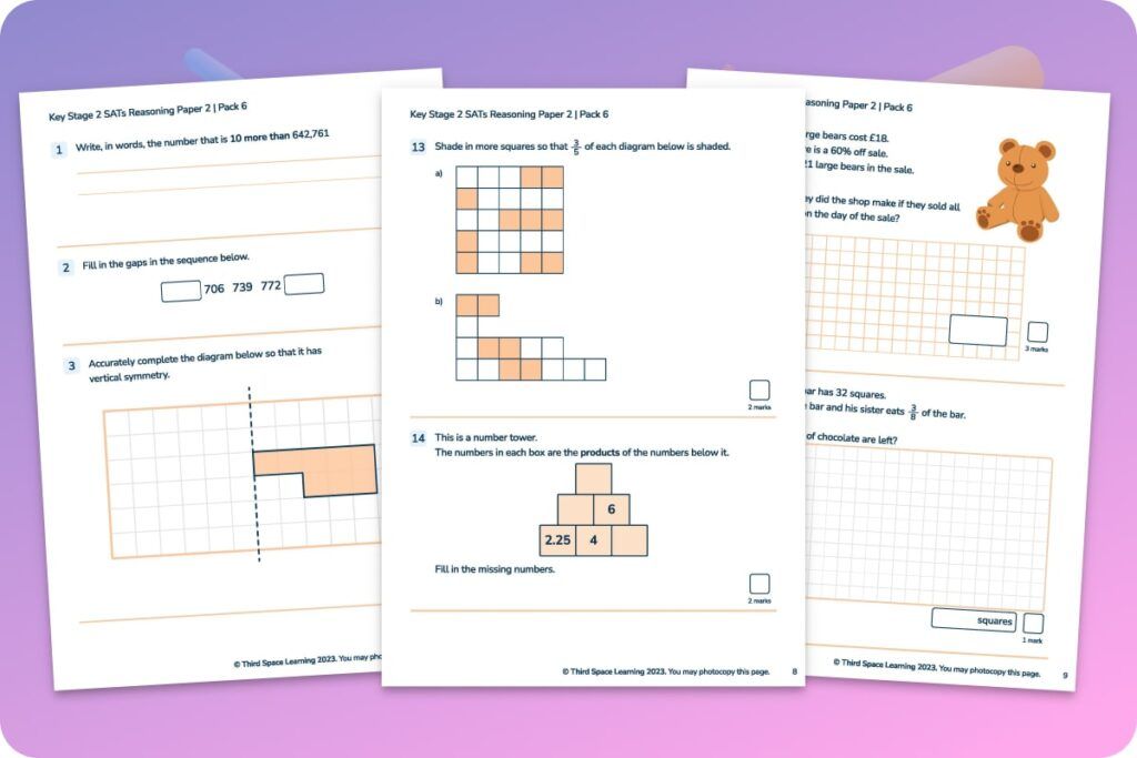 SATs practice papers in the Maths Hub