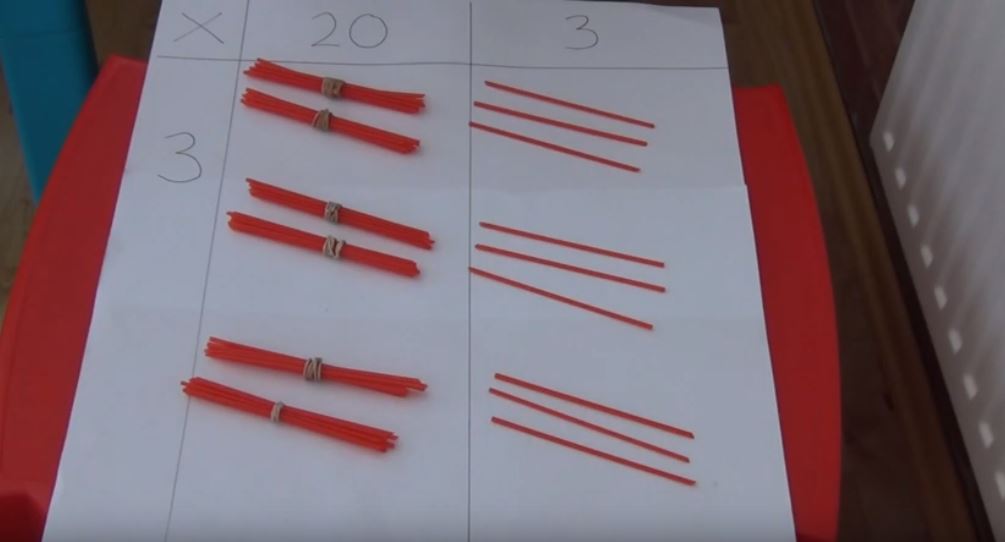 multiplying straws grid method