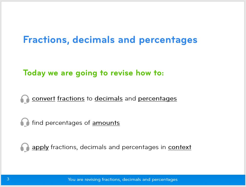 tsl new lesson objectives