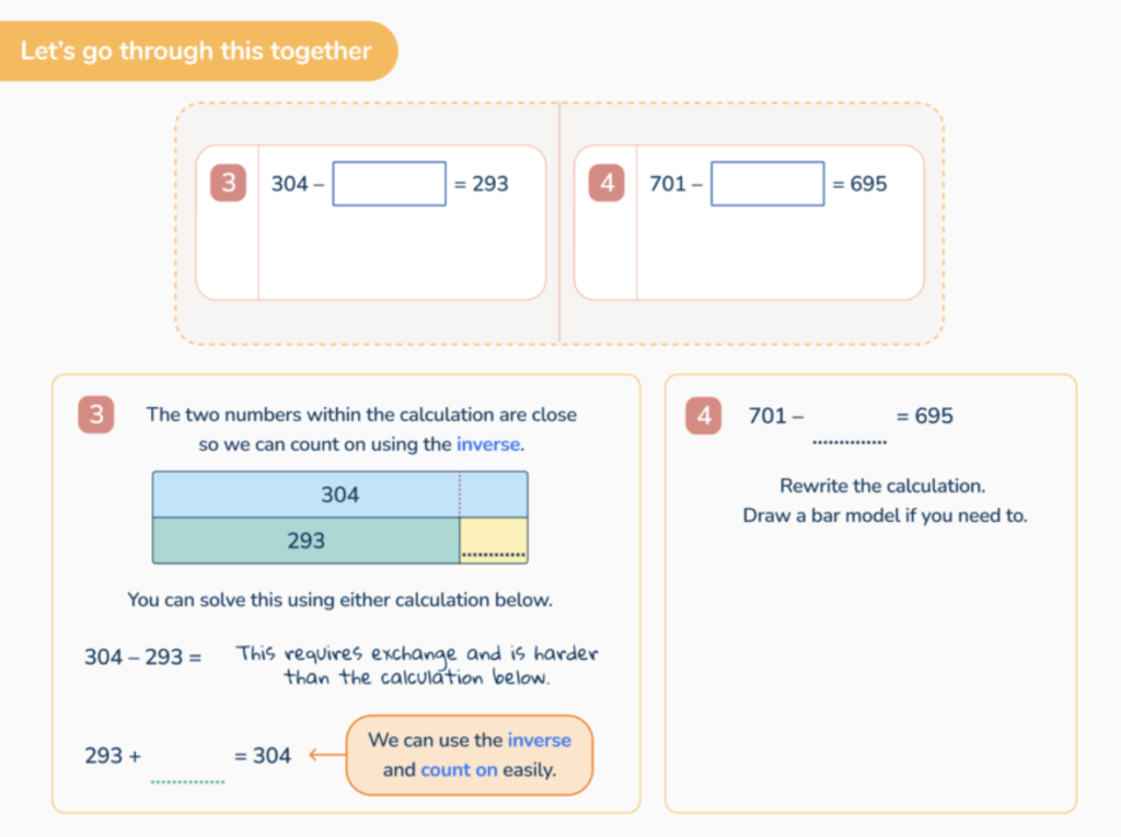 Third Space Learning AI maths tutoring lesson slide using a bar model