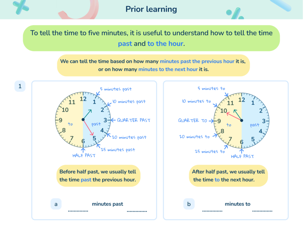 Third Space Learning online intervention slide for year 3 telling the time