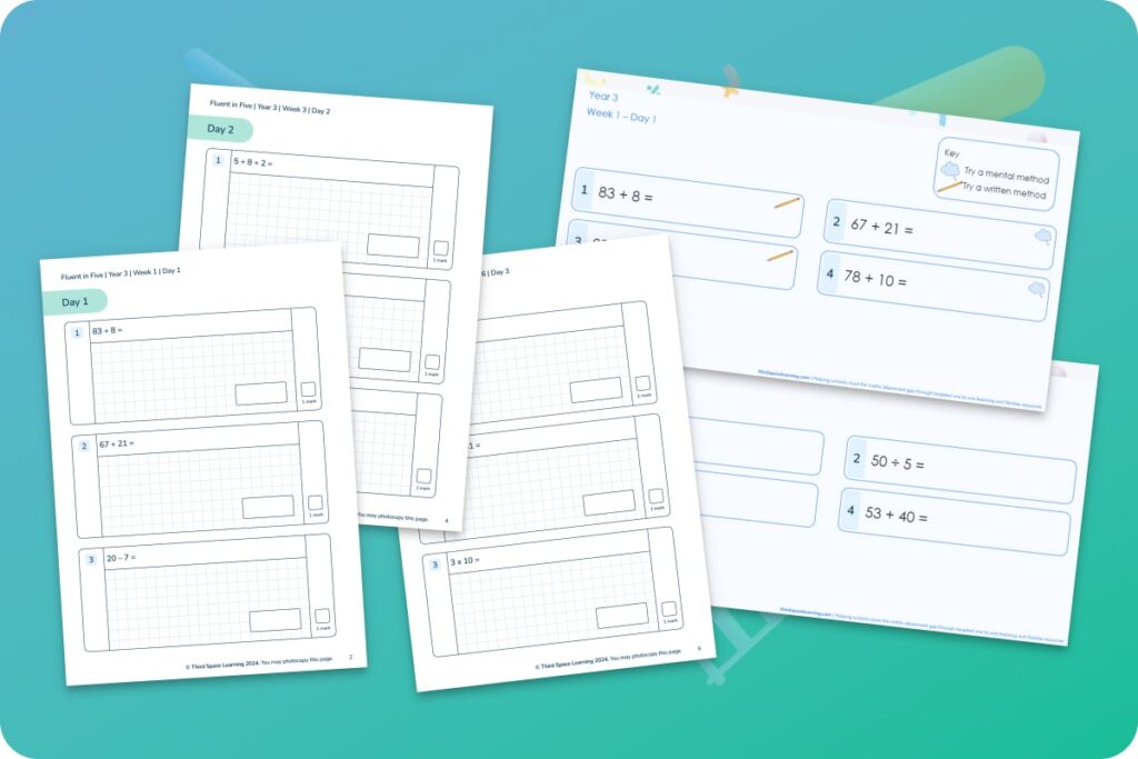 Third Space Learning Fluent in Five resource Year 3