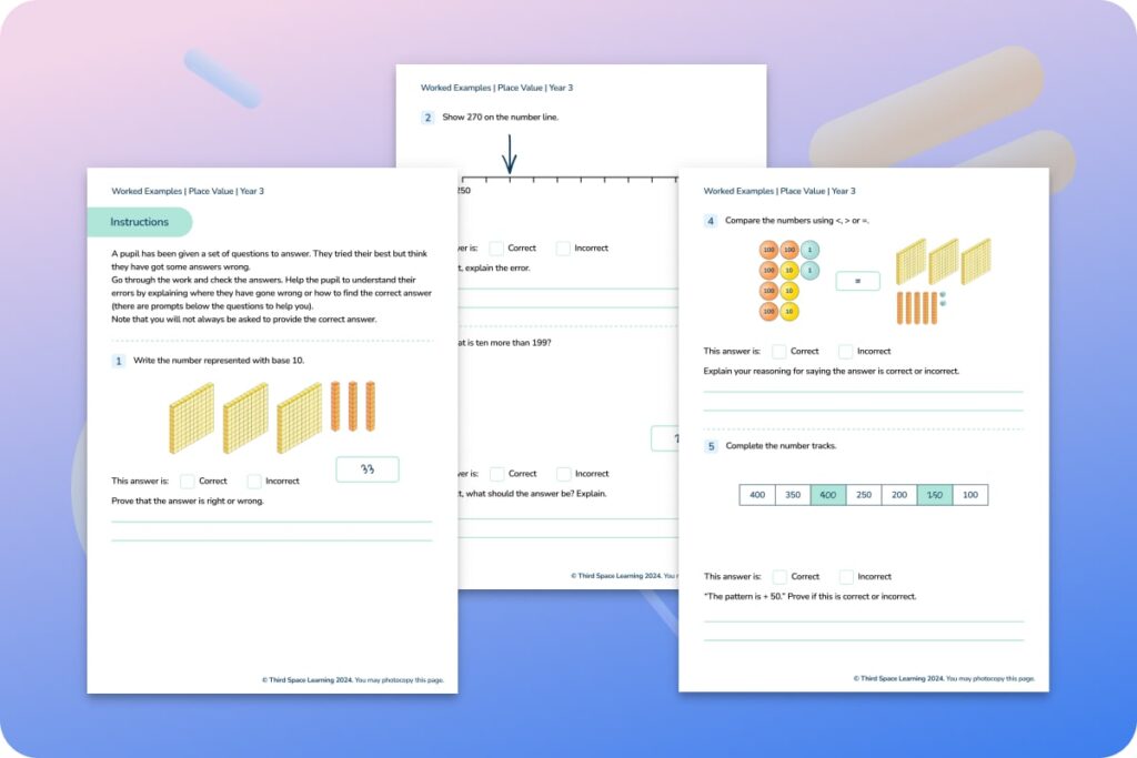 Place value worked examples Third Space Learning