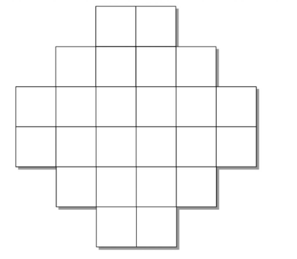 example of counting squares shape task