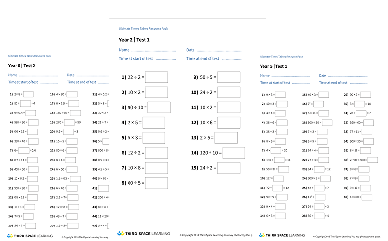 Mental Maths Test Year 4 Worksheets Mental Maths Test Year 4 